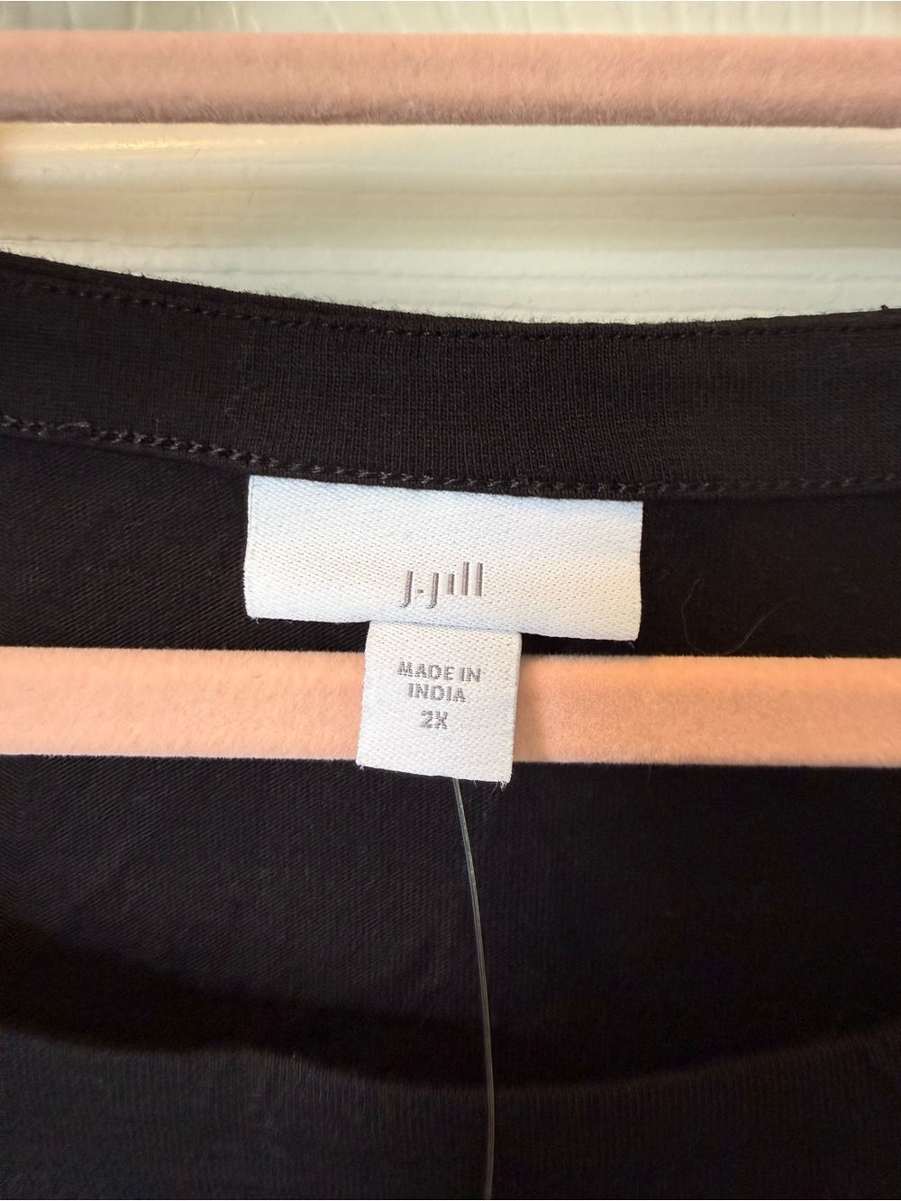 # J. Jill 2X Black Long-Sleeve Top with Paisley Floral Embroidery - Picture 2 of 8